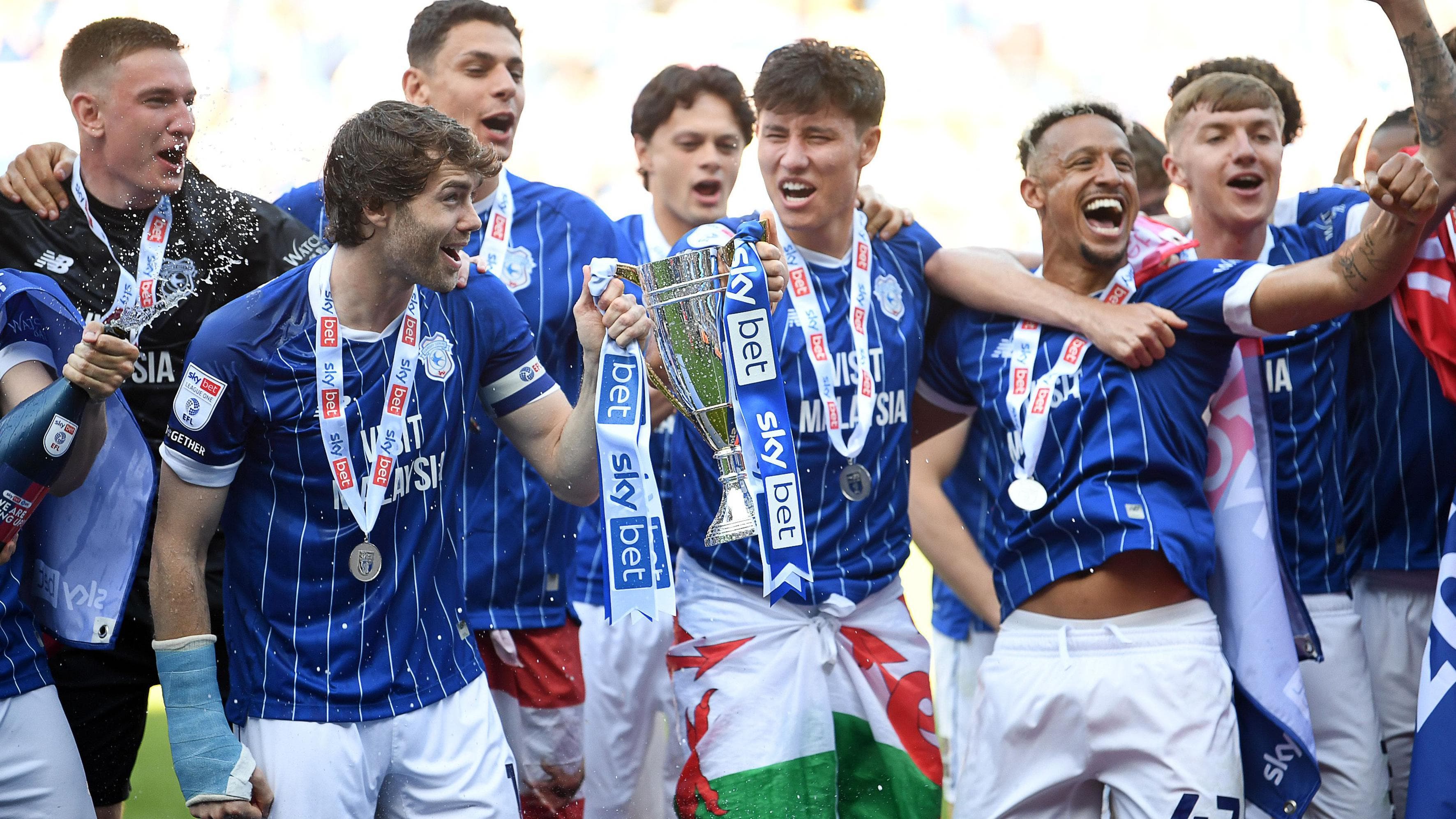 Cardiff celebrate promotion - and aim for Premier League