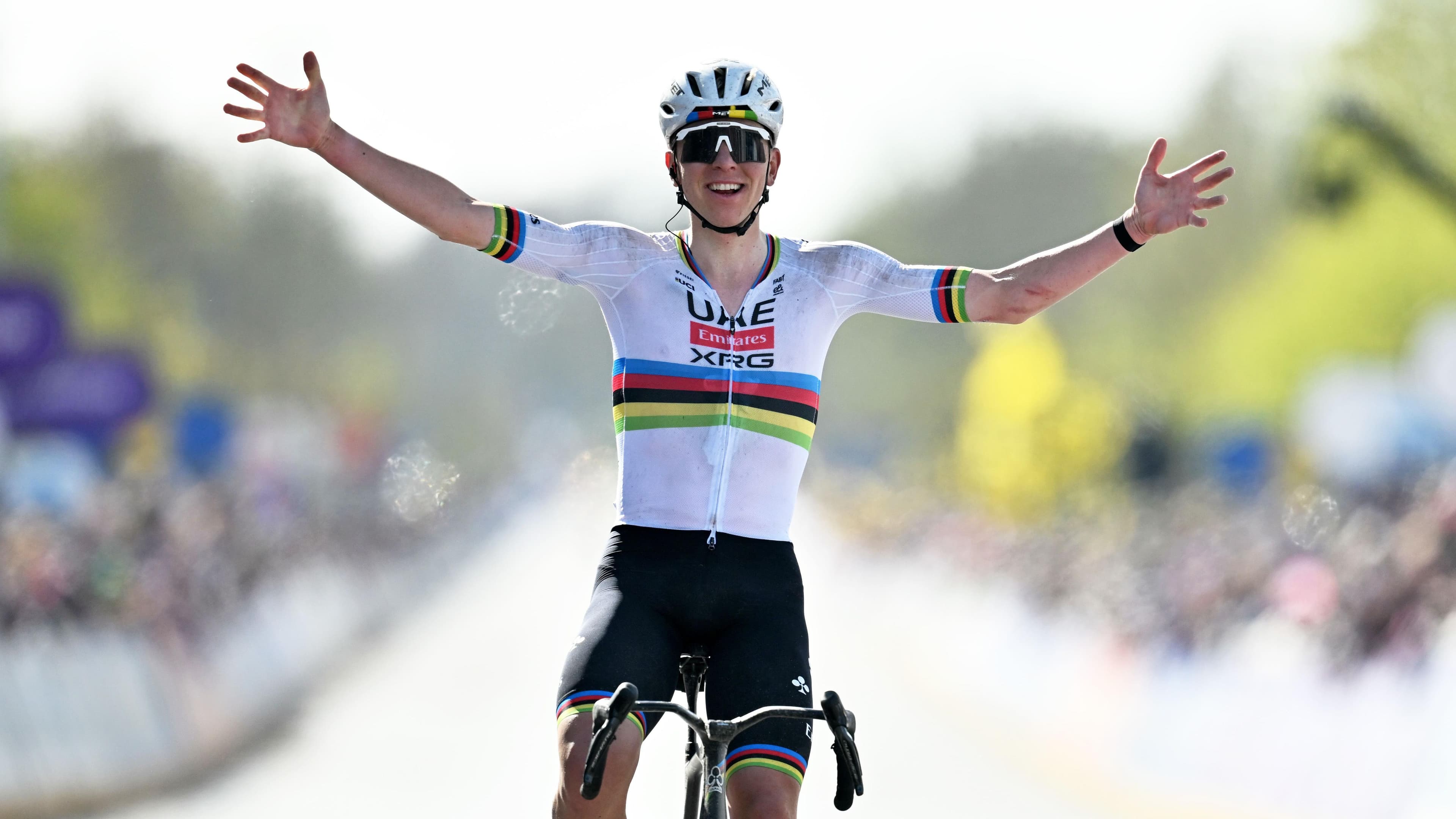 Mighty Pogacar equals record with third Flanders win