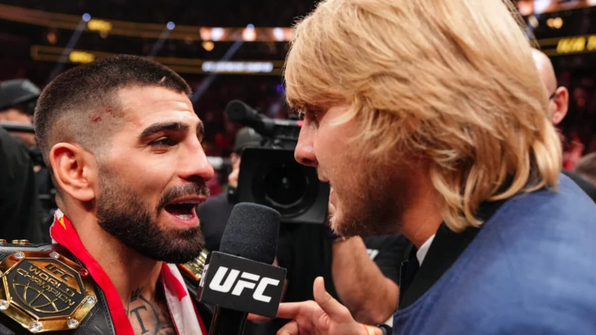 Topuria se rĂe de Pimblett: "Me demostrĂł que es una pequeña salchicha"