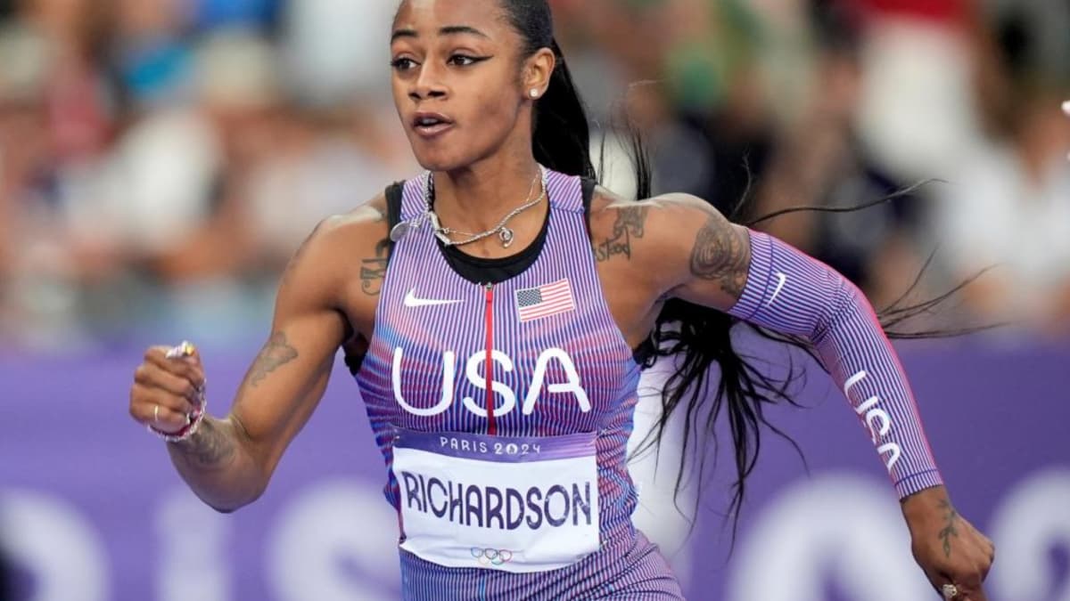 El 'test' de Sha’Carri: sale 10 metros más atrás... y supera a todas sus rivales en meta