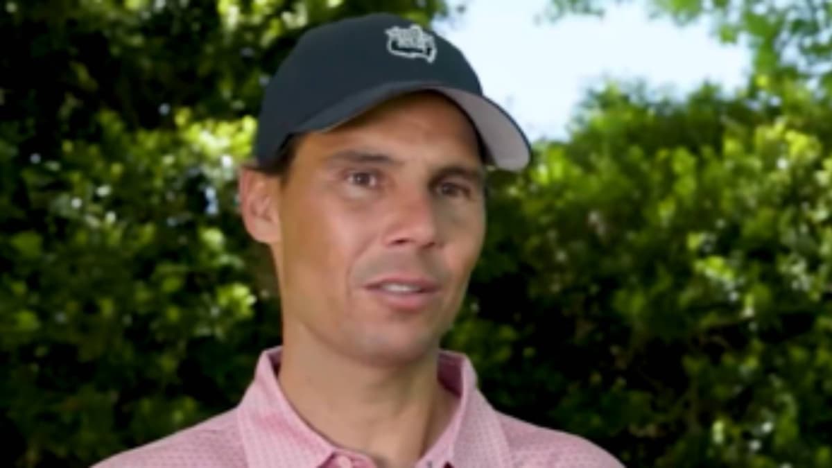 Rafael Nadal disfrutando del Masters de Augusta