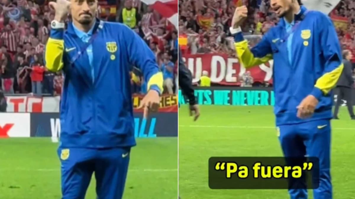 ... Y recado a la afición del Atlético: "'Pa' fuera"