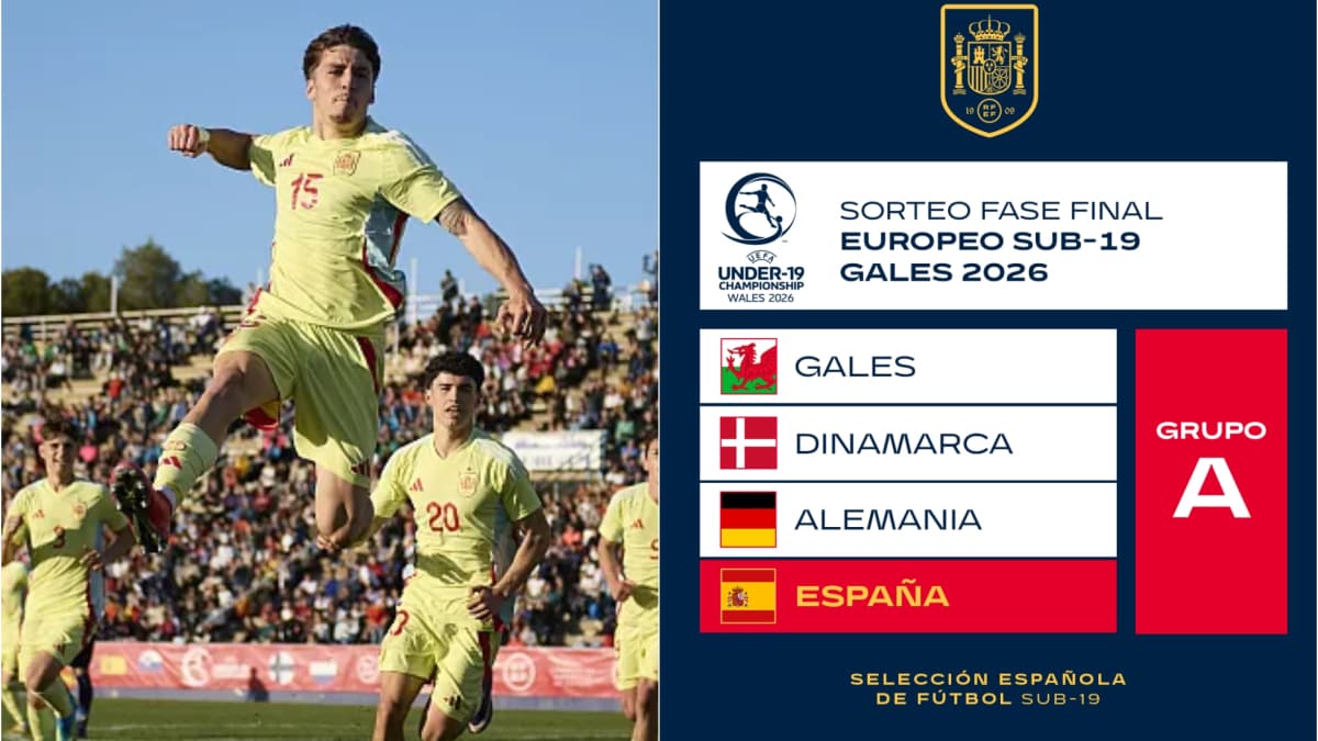 España arranca ante Gales, Alemania y Dinamarca en el Europeo sub 19