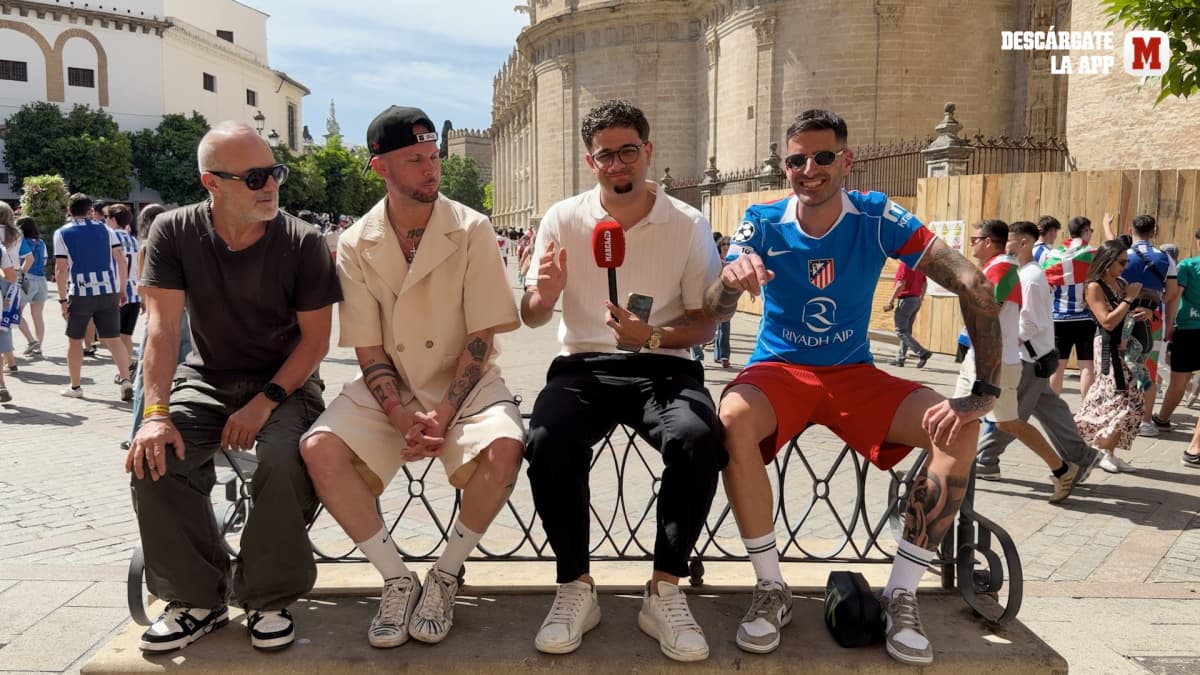 De previa con los amigos de Ruggeri: “Si marca y gana el Atleti, nos bañamos en el Guadalquivir”