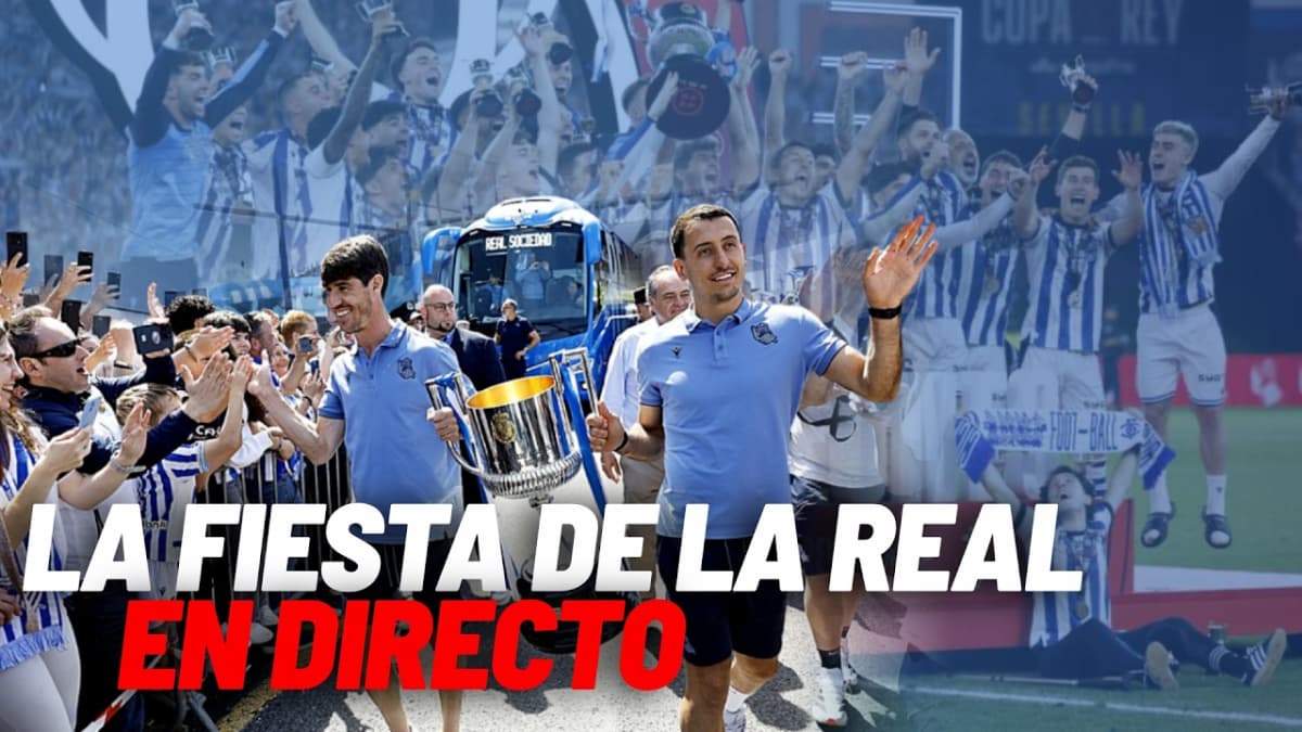 En directo, la celebración de la Real Sociedad