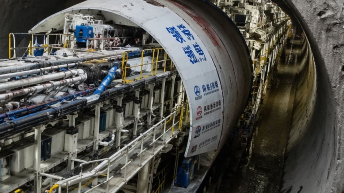 Pesa 4.000 toneladas, mide 148 metros y es el último juguete de China: tuneladora de récord mundial