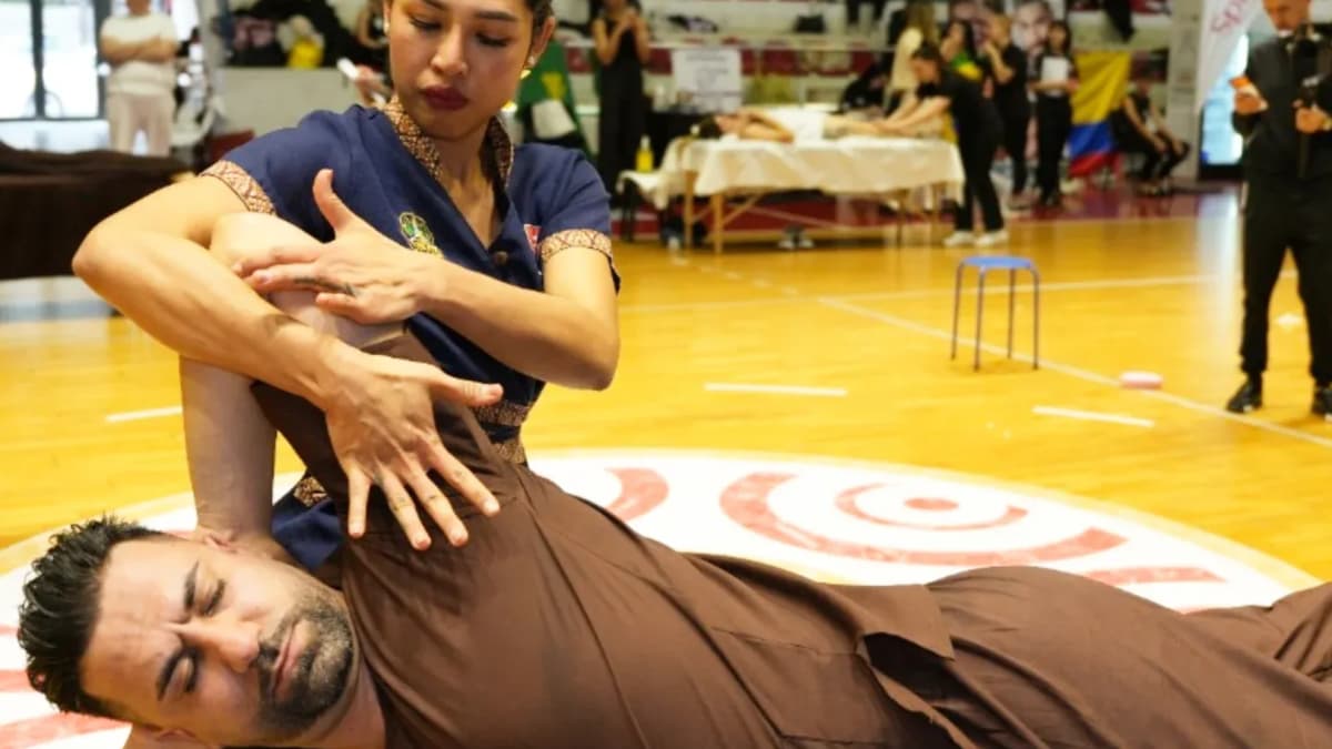 Albania concluye el Campeonato de Masajes que está dando mucho que hablar: "Toca emociones"