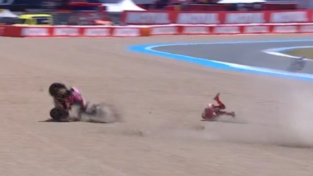 Así fue la caída de Marc en la vuelta 2