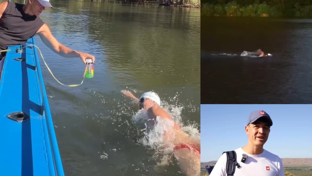 El 'hombre pez' que bate un récord a nado en el río australiano hogar de más de 5.000 cocodrilos