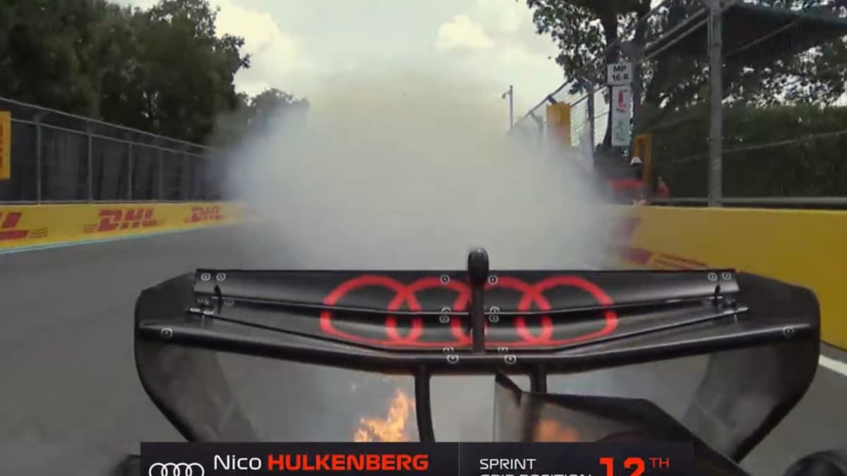 ¡Barbacoa del Audi de Hülkenberg sin llegar a la parrilla!