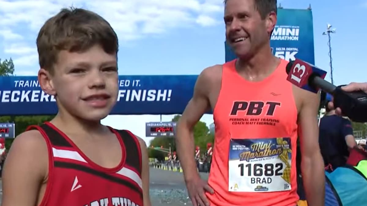 Un niño de 11 años acaba un medio maratón... ¡en 1h 20m!