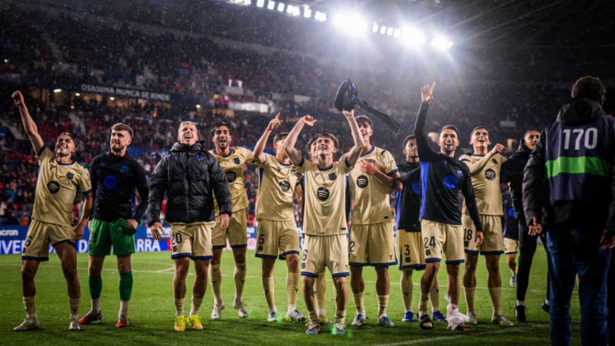 El Barça 'celebra' LaLiga en El Sadar