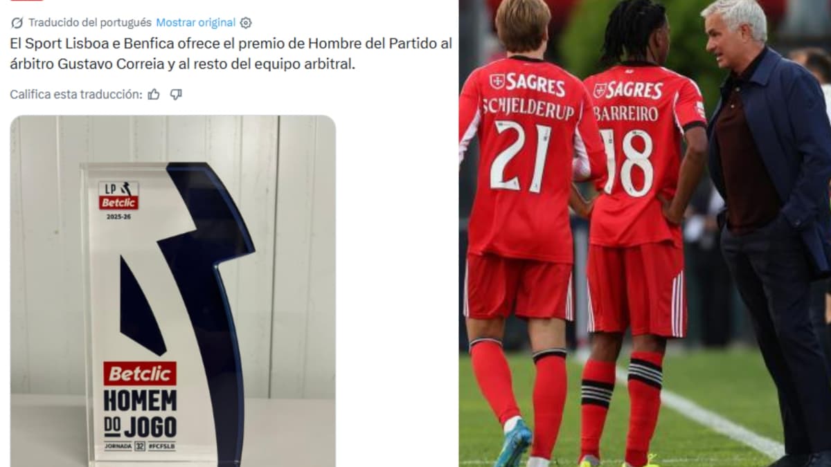 Escándalo en Portugal: el Benfica de Mourinho señala al árbitro... ¡como MVP de un polémico partido!