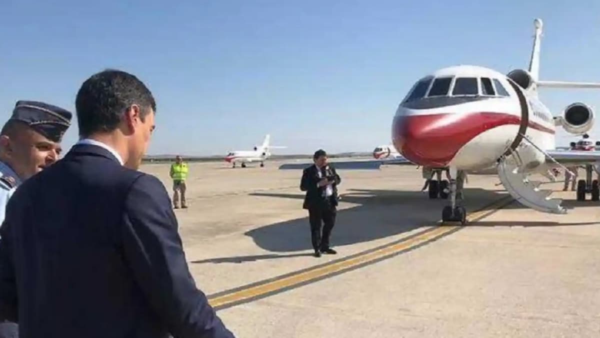 Pedro Sánchez sufre un aterrizaje de emergencia en el Falcon