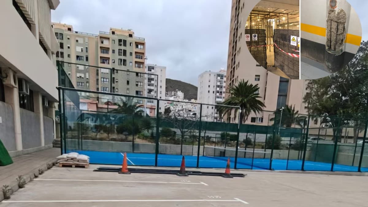 La polémica pista de pádel que se ha construido la Guardia Civil: "Es peligrosa, hay pilares en mal estado"