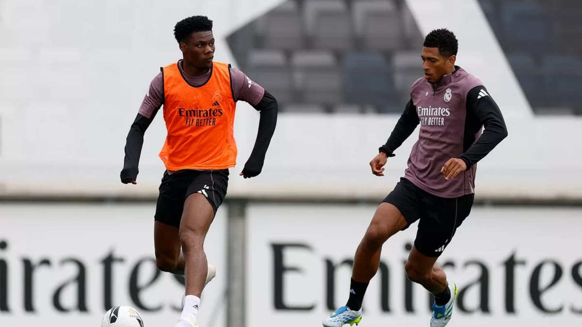 Tchouaméni se entrena con aparente normalidad y Mbappé, con el grupo