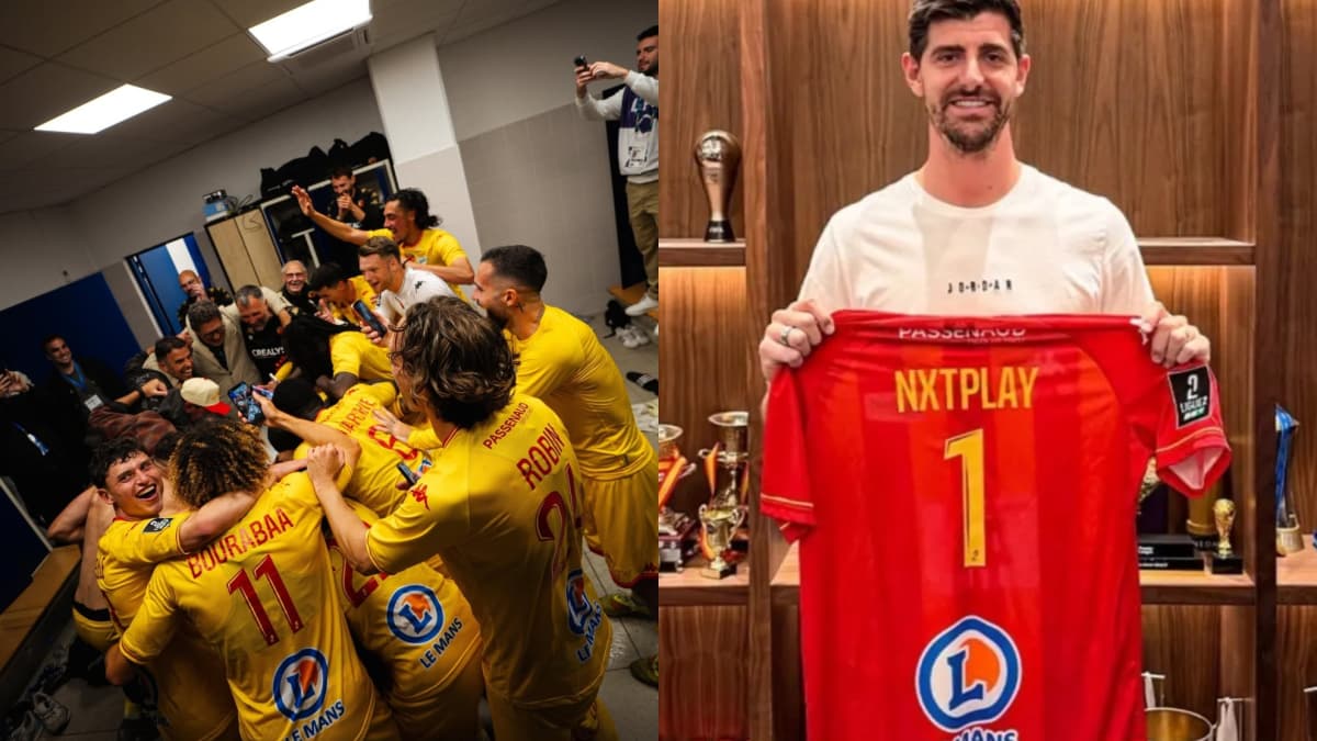 Courtois celebra el ascenso de 'su' Le Mans a la Ligue 1