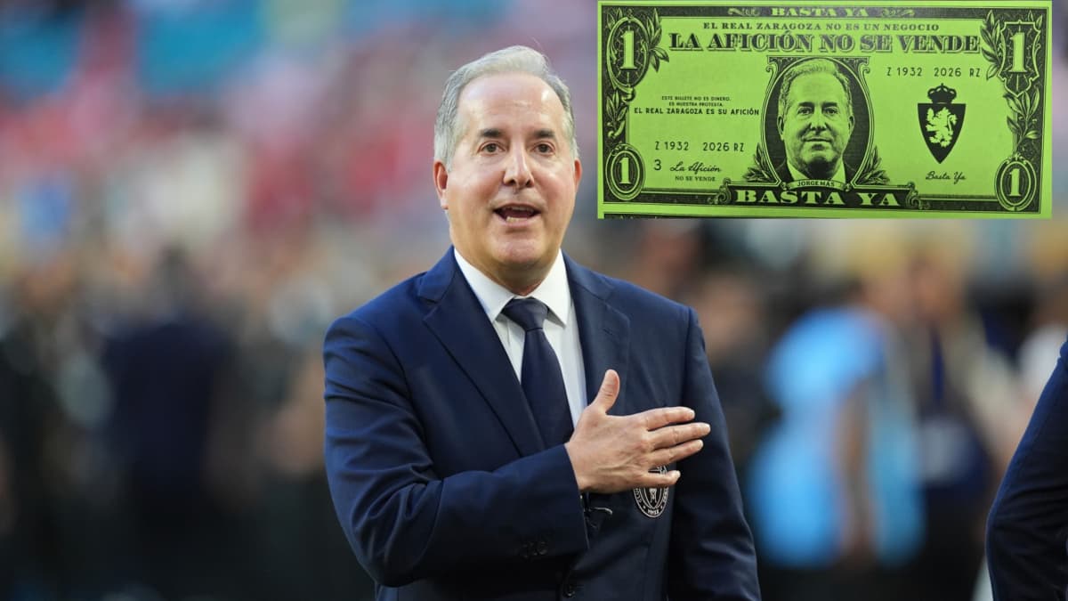 La afición del Zaragoza prepara una nueva protesta: llenará el campo con billetes de dólar con la cara de Jorge Mas
