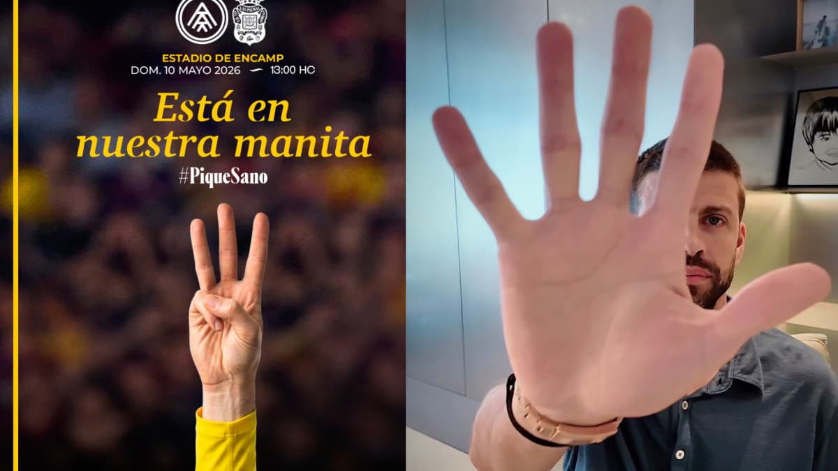Del "estå en nuestra manita" de Las Palmas en la previa... a perder 5-1 con mensaje del Andorra y foto de la manita de Piqué