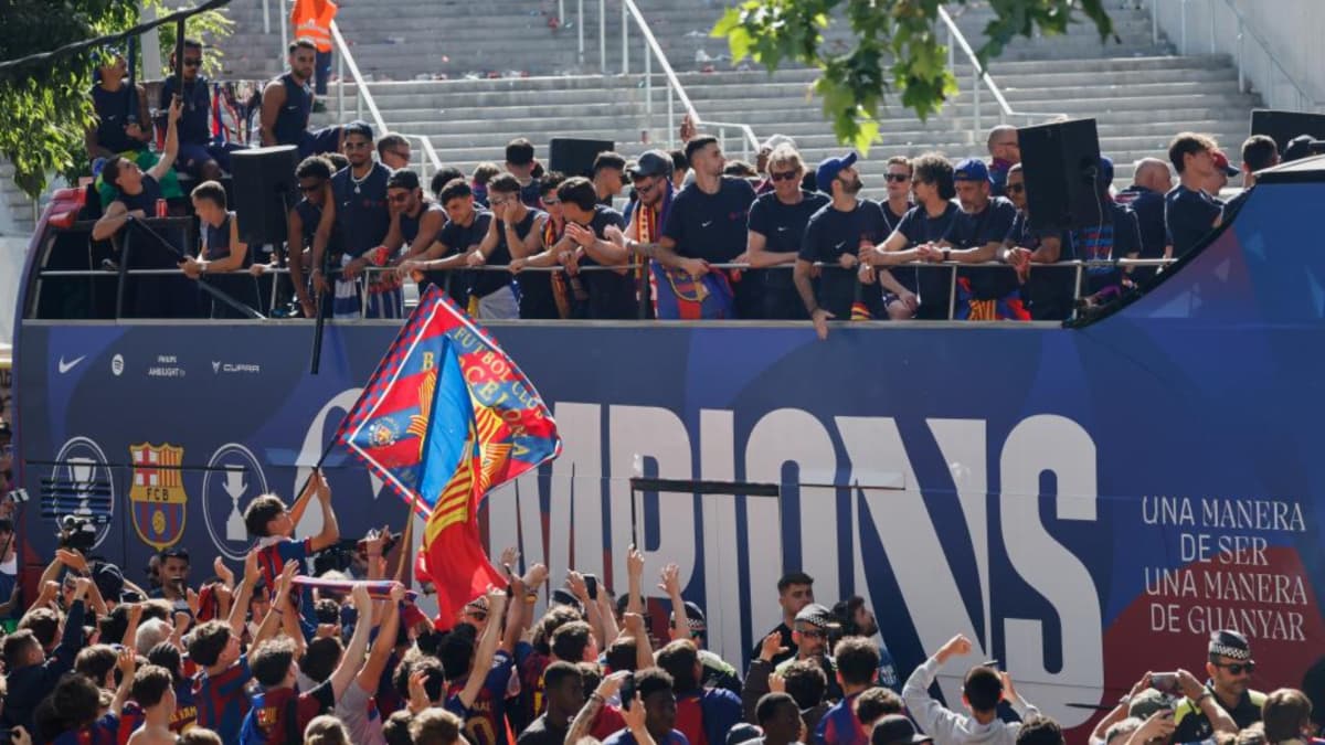 Locura culé por las calles de Barcelona: casi 5 horas de rúa