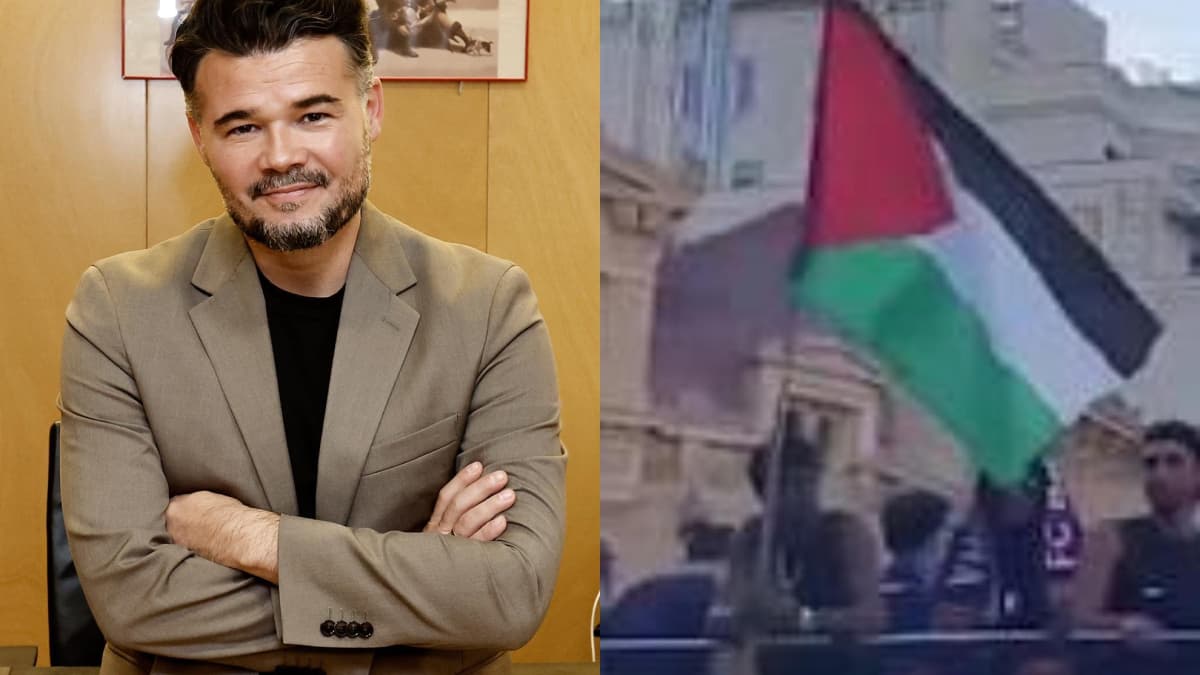 Gabriel Rufián aplaude a Lamine Yamal por ondear la bandera palestina durante la rúa del Barça: "Bien por él"