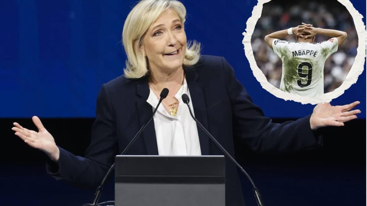 Le Pen se 'acuerda' de Mbappé por sus críticas a la extrema derecha francesa: "Se fue del PSG para ganar la Champions... y la ganó el PSG"