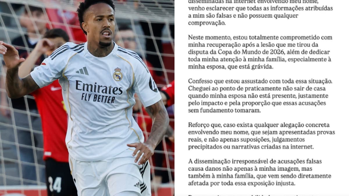 Militao niega haber contratado mujeres de compañía junto a Vinicius: "No tienen ninguna prueba"