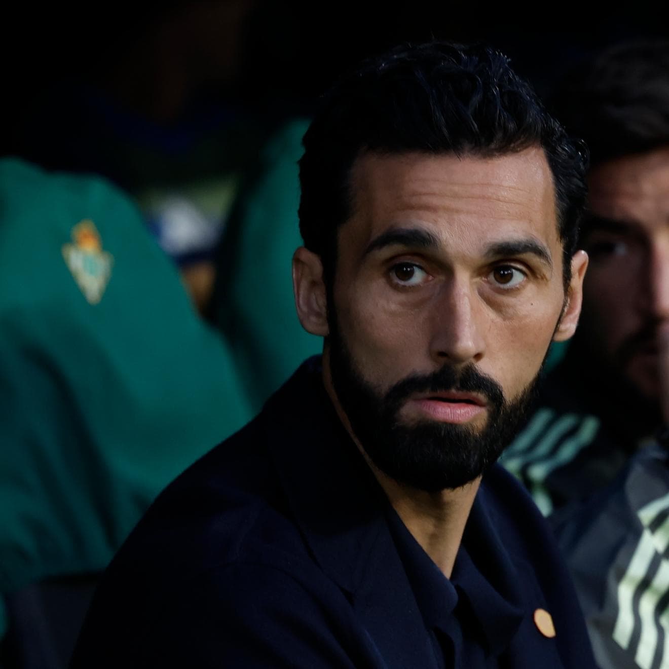 Arbeloa en el banquillo de La Cartuja.