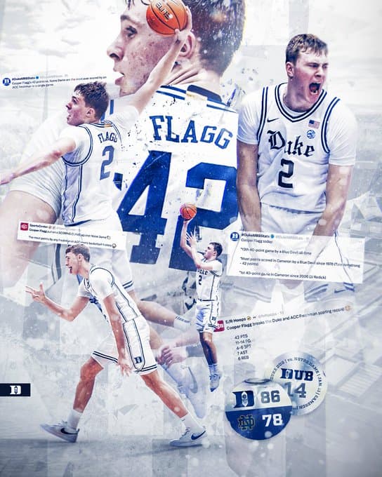 Cooper Flagg (Duke) es "la gran esperanza blanca" de la NBA