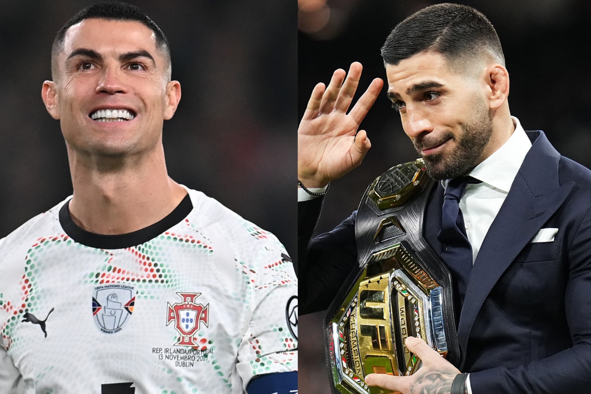 En el montaje, Cristiano Ronaldo e Ilia Topuria.