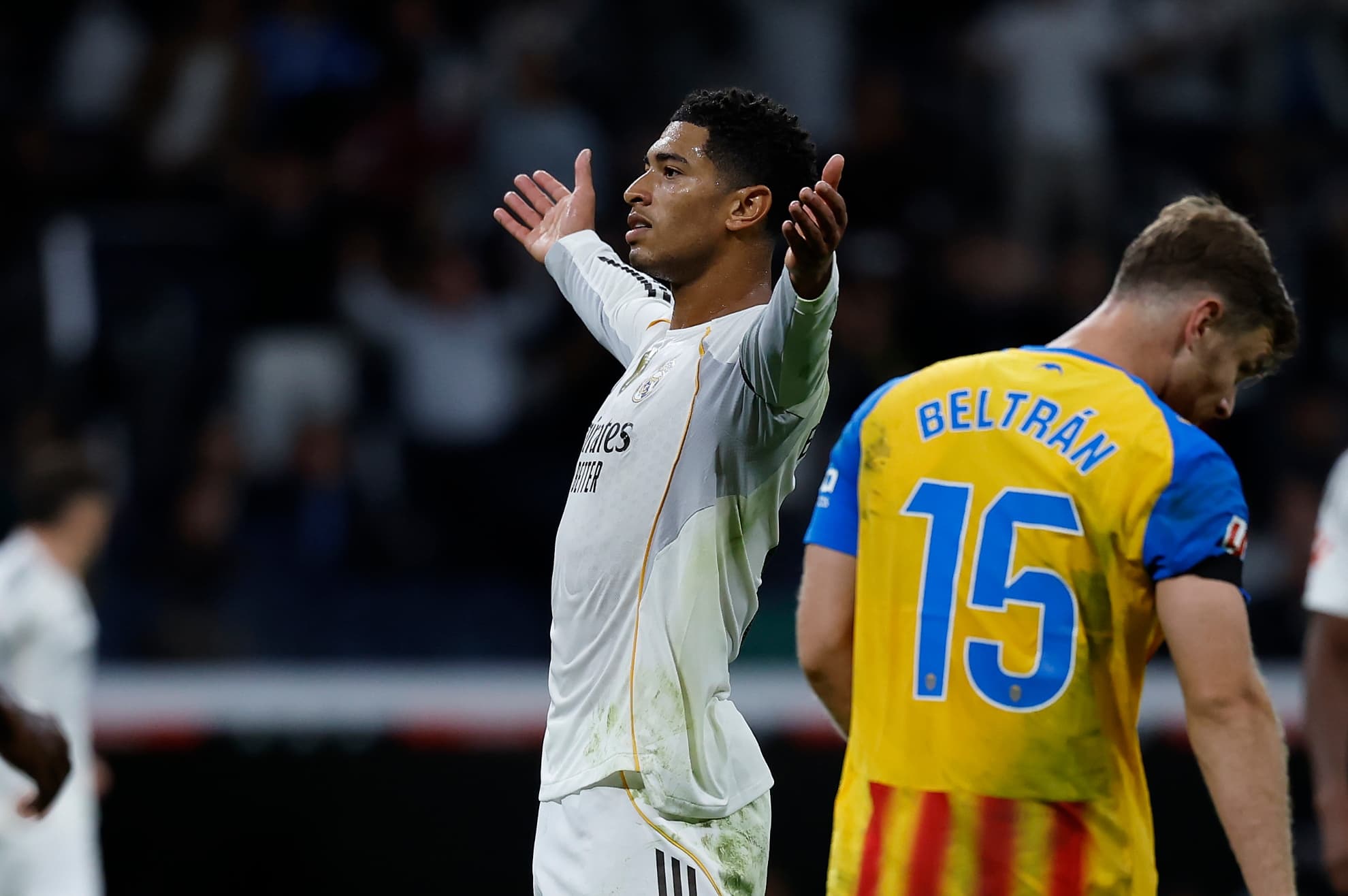 Jude Bellingham en un partido ante el Valencia.