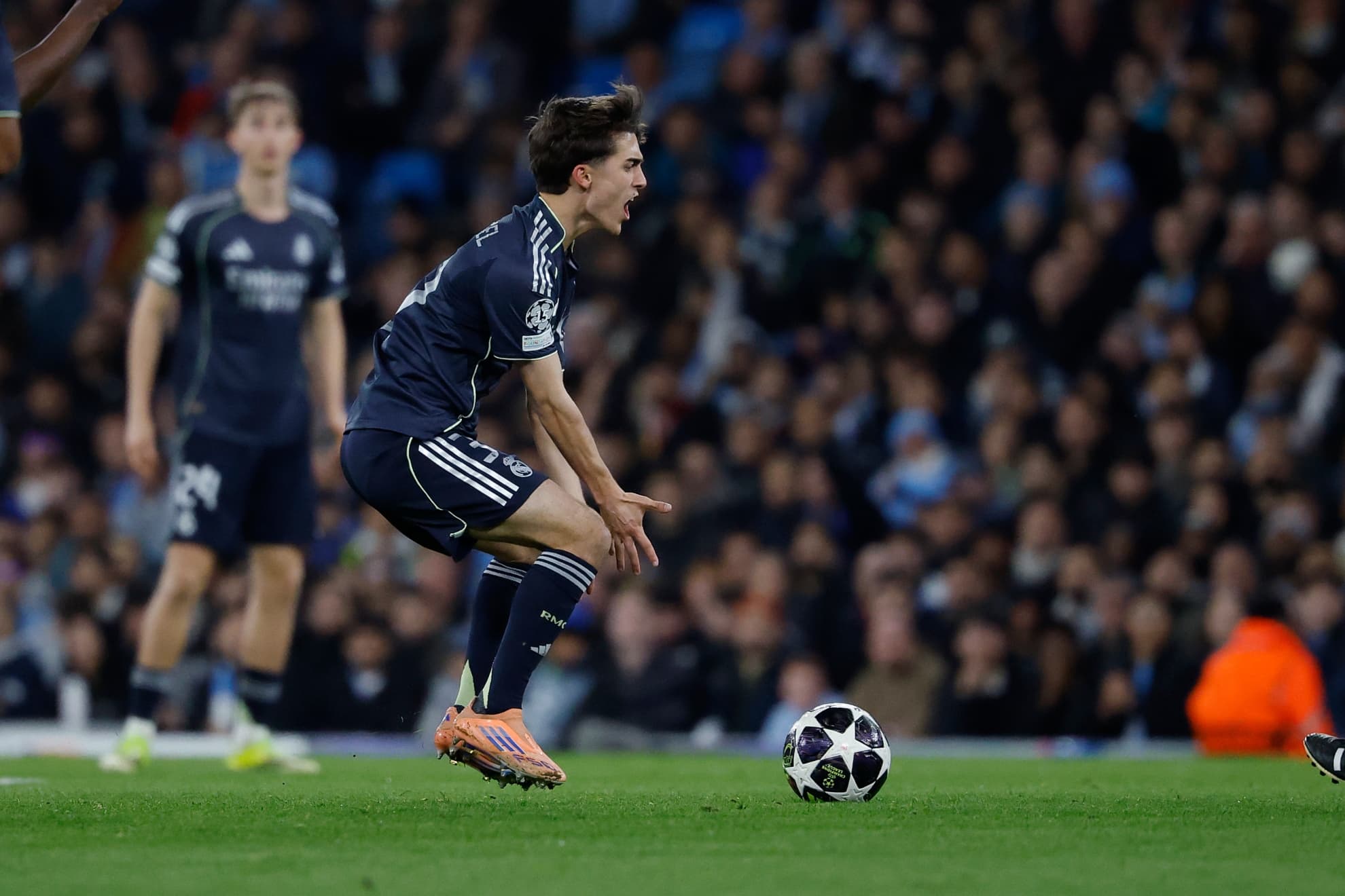 Manuel Ángel, durante el partido ante el City.