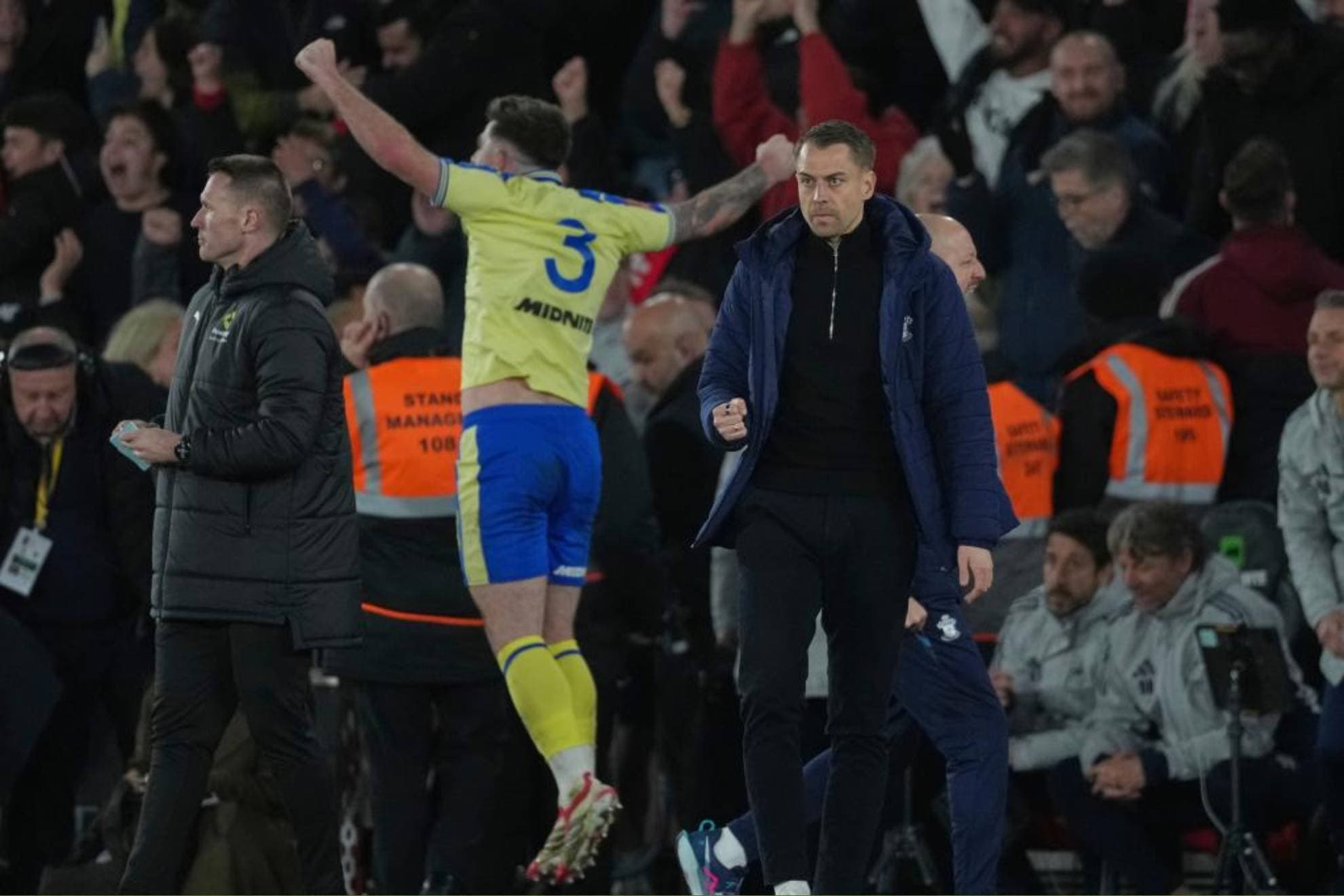 Eckert celebra la victoria del Southampton frente al Arsenal en FA Cup
