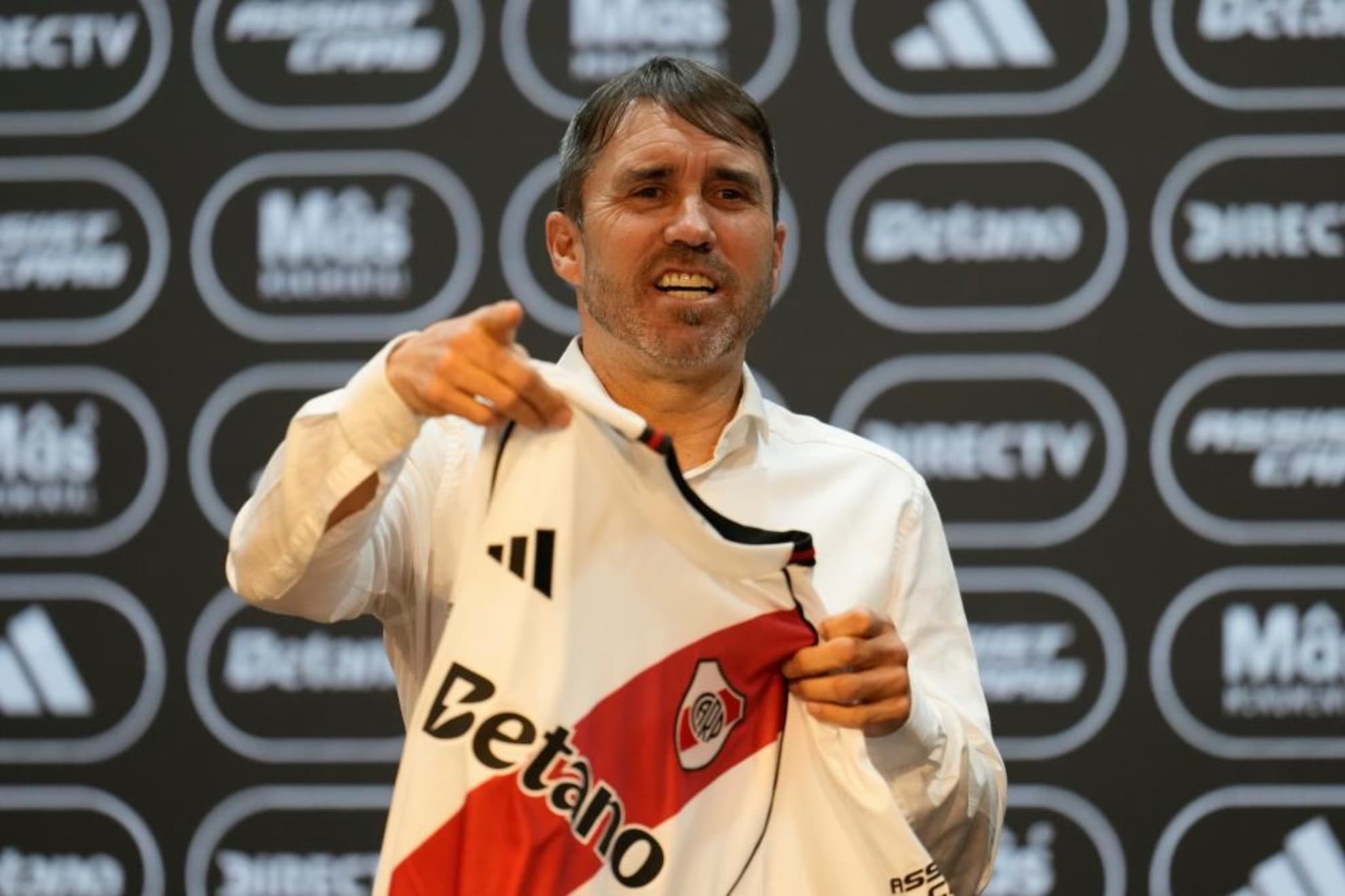 Eduardo Coudet, en su presentación con River Plate.