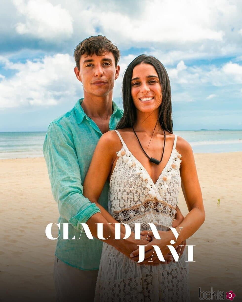 Javier, con Claudia, en la promo de 'La isla de las Tentaciones'