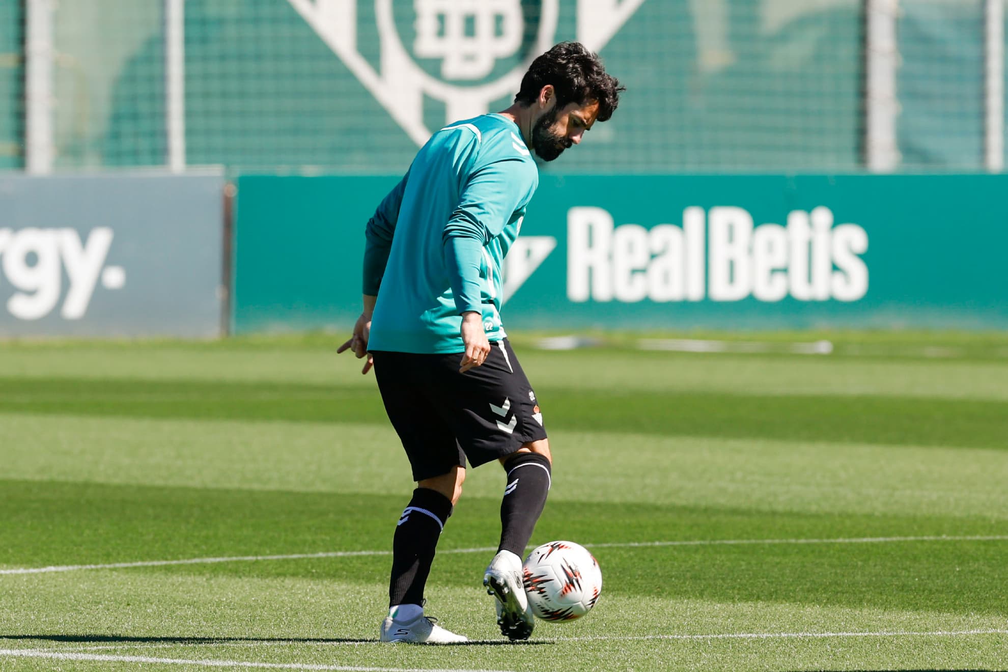 Isco, en el entrenamiento de ayer