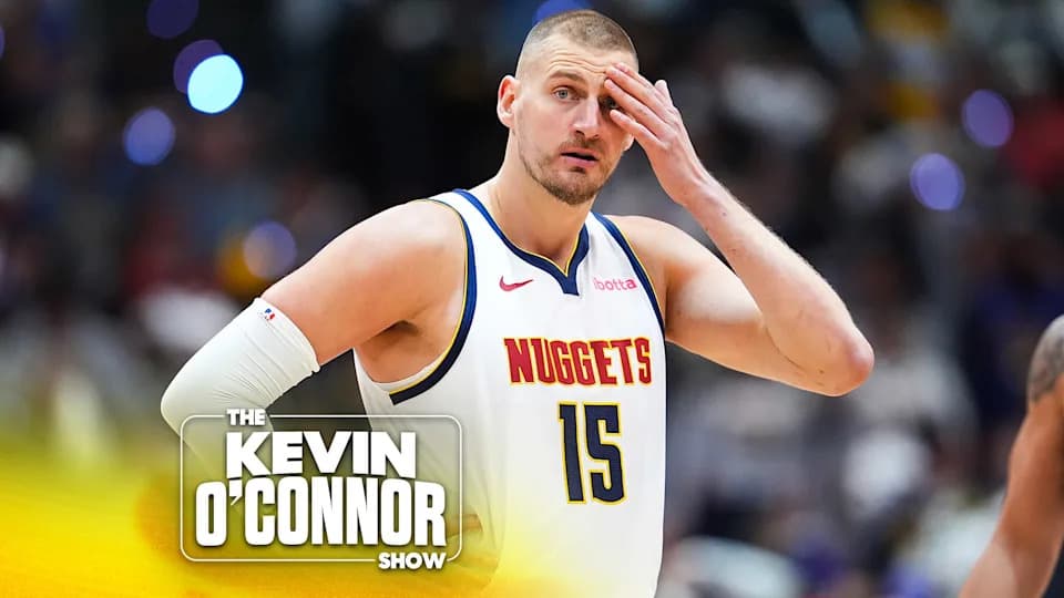 Denver Nuggets center Nikola Jokic (15) in the first half in Game 1 of a first-round NBA playoffs basketball series, Saturday, April 18, 2026, in Denver. (AP Photo/David Zalubowski)