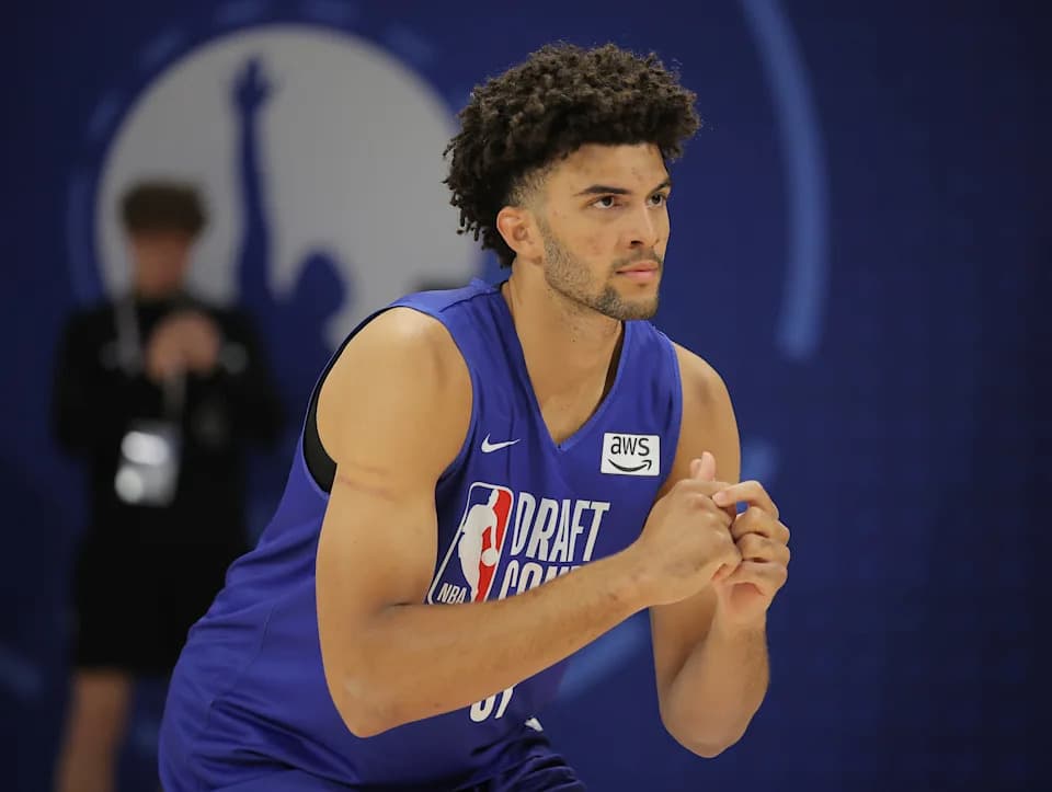 CHICAGO, IL - MAY 12: Cameron Boozer warms up during the 2026 NBA Draft Combine on May 12, 2026 at Wintrust Arena in Chicago, Illinois. NOTE TO USER: User expressly acknowledges and agrees that, by downloading and or using this photograph, User is consenting to the terms and conditions of the Getty Images License Agreement. Mandatory Copyright Notice: Copyright 2026 NBAE (Photo by Melissa Tamez/NBAE via Getty Images)