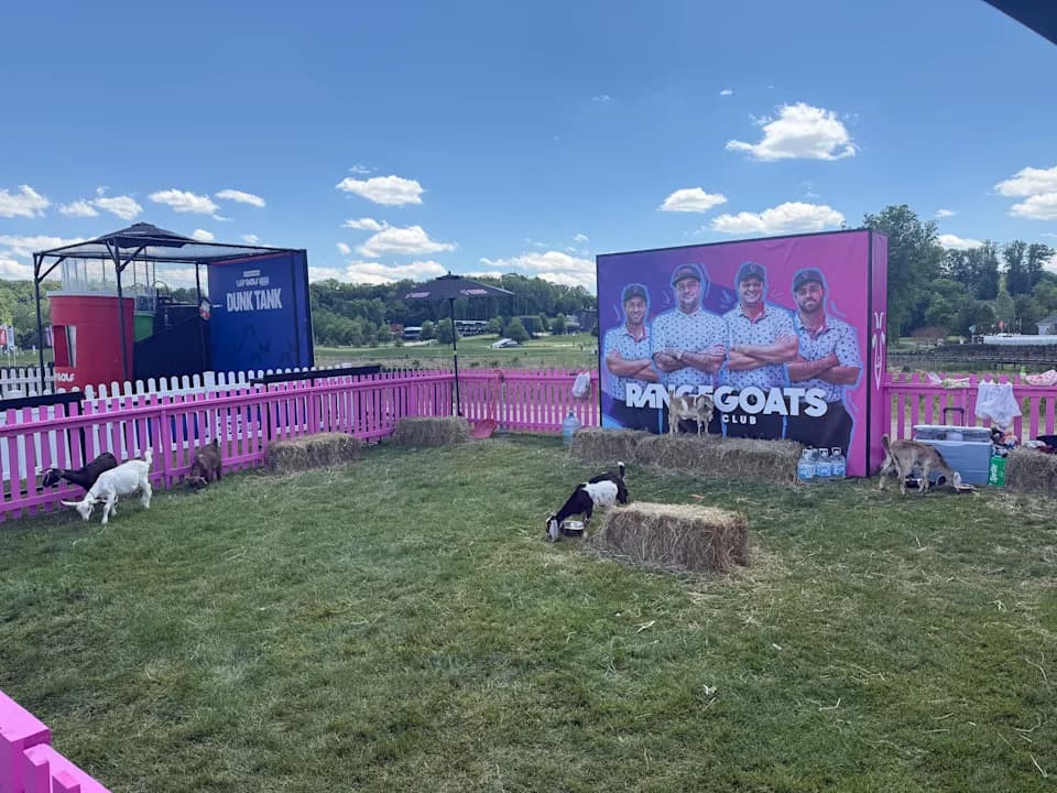 The Range Goats, captained by Bubba Watson, have their own side attraction at a LIV Golf tournament.