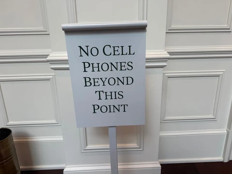 Augusta National enforces a strict cell phone policy — as in, they are not allowed anywhere on the course.