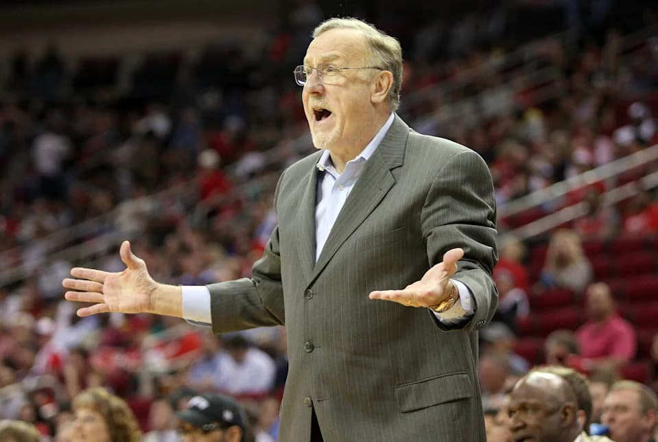 Mar 15, 2013; Houston, TX, USA; Minnesota Timberwolves head coach Rick Adelman reacts to a play during the third quarter against the Houston Rockets at Toyota Center. Mandatory Credit: Troy Taormina-USA TODAY Sports