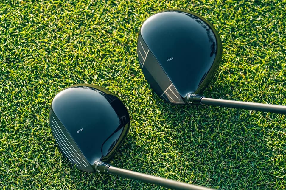 The larger size of the Titleist GTS300 (right) should give me more stability and forgiveness off the tee than a traditional 3-wood.