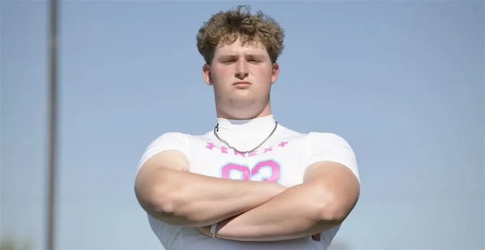 Cherry Creek offensive lineman Jackson Roper poses for photo. Photo Credit: Blair Angulo, 247Sports