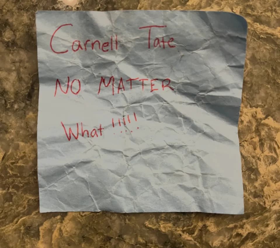 One Browns fan really wanted Cleveland to take Ohio State star wideout Carnell Tate. (Courtesy of Cleveland Browns)