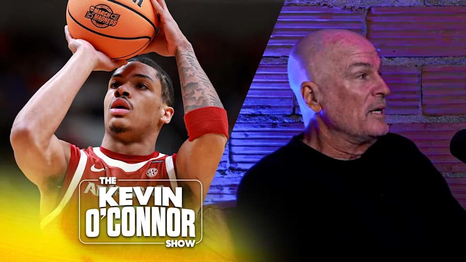 Darius Acuff Jr. #5 of the Arkansas Razorbacks shoots a free throw against the Arizona Wildcats during the first half in the Sweet Sixteen of the 2026 NCAA Men's Basketball Tournament at SAP Center on March 26, 2026 in San Jose, California. (Photo by Ezra Shaw/Getty Images)