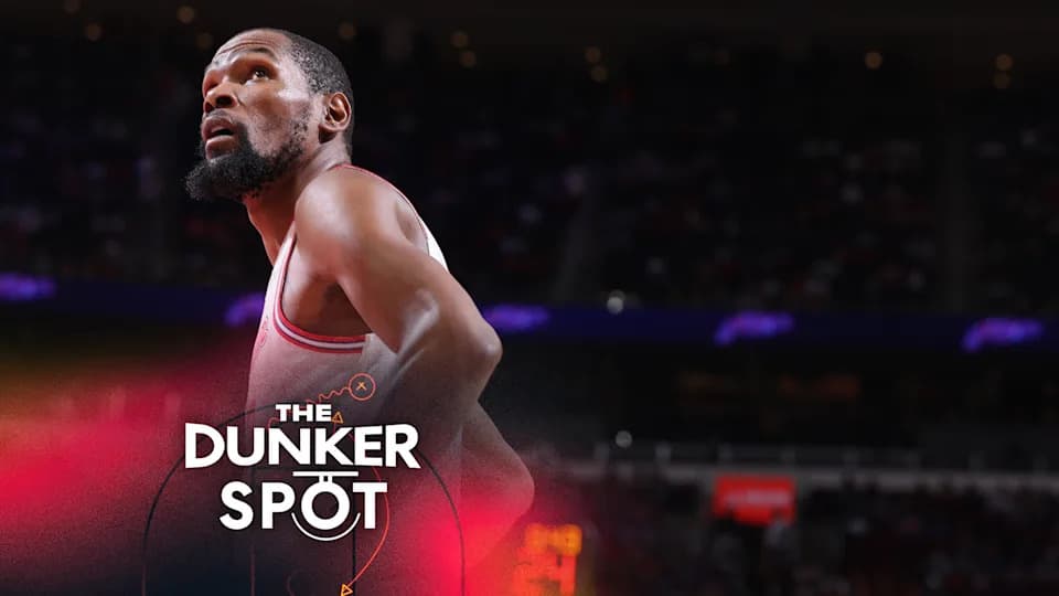Kevin Durant #7 of the Houston Rockets looks on during the game against the New York Knicks on March 31, 2026 at the Toyota Center in Houston, Texas