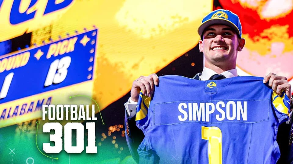 PITTSBURGH, PENNSYLVANIA - APRIL 23: Ty Simpson of Alabama poses for a photo after being selected 13th overall by the Los Angeles Chargers during Round One of the 2026 NFL Draft at Acrisure Stadium on April 23, 2026 in Pittsburgh, Pennsylvania. (Photo by Lauren Leigh Bacho/Getty Images)