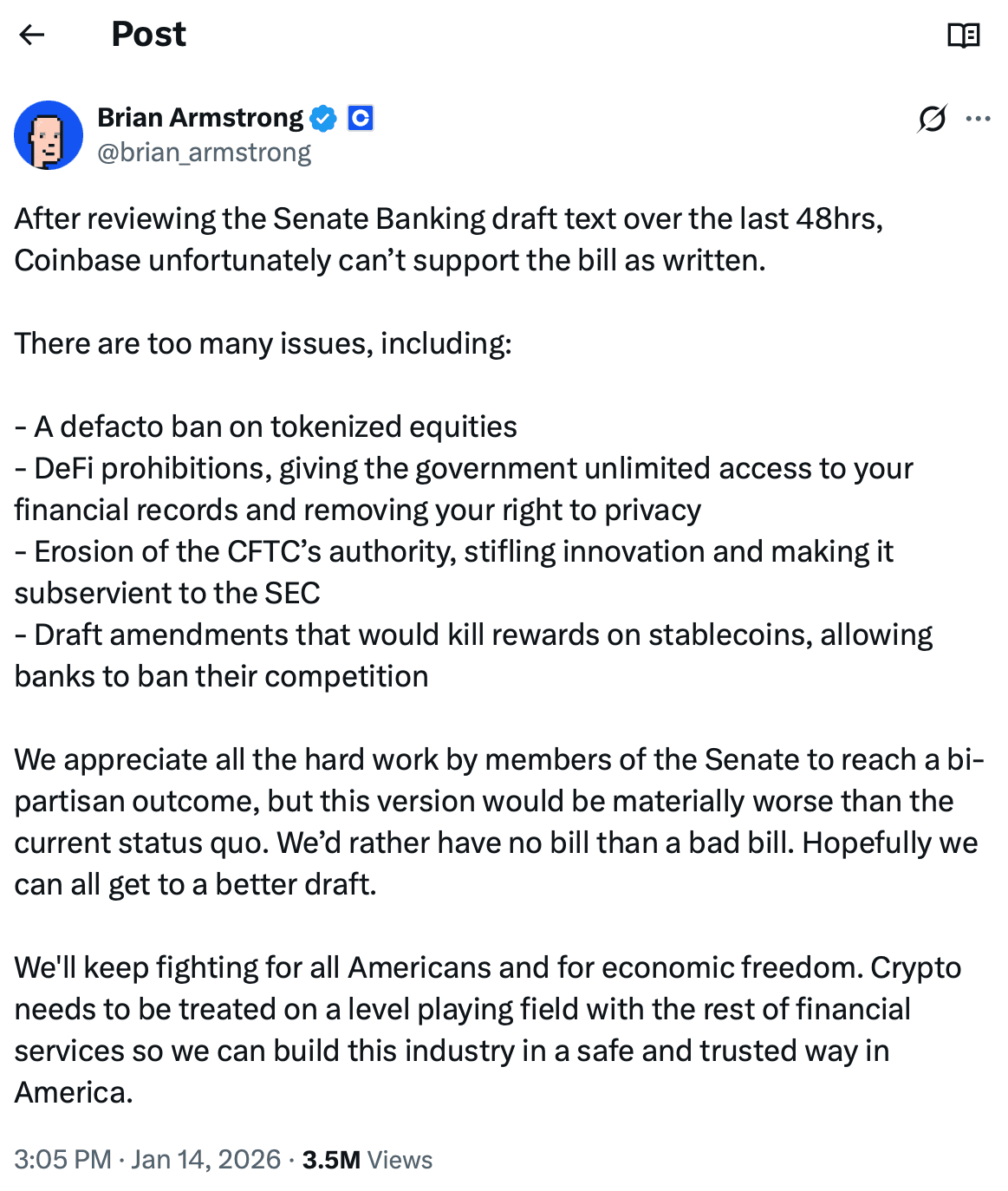 Coinbase, Banks, Bank of America, United States