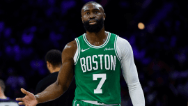 Jaylen Brown calls out Joel Embiid for flopping, says NBA refs have 'agenda' against him during Twitch stream