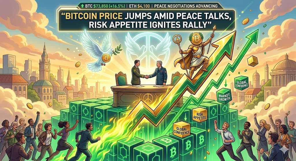 Bitcoin Price Jumps Amid Peace Talks, Risk Appetite Ignites Rally